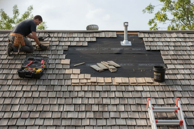 Wood Shake Roof Replacement